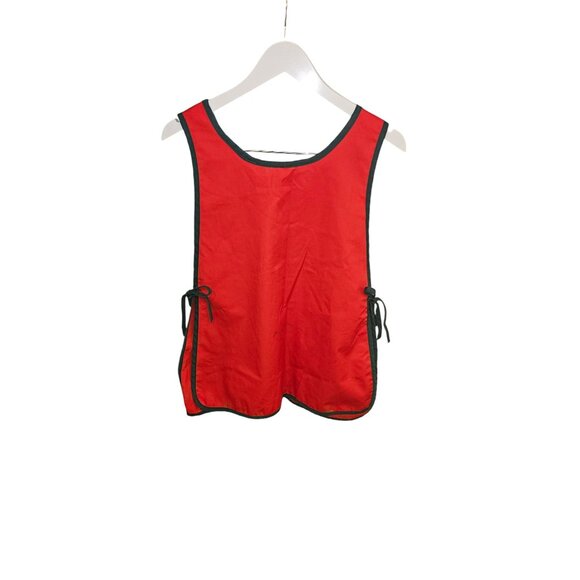 Vintage Mullens Smock Apron With Goose Embroidery Red/Black Adjustable Size - Picture 8 of 10